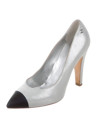 Chanel Metallic Cap-Toe Pumps