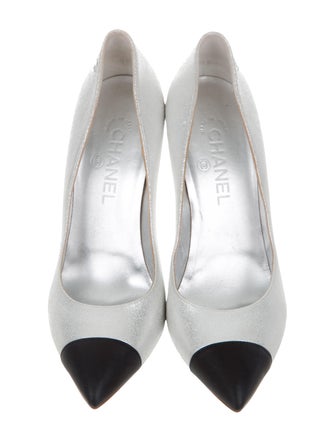 Chanel Metallic Cap-Toe Pumps