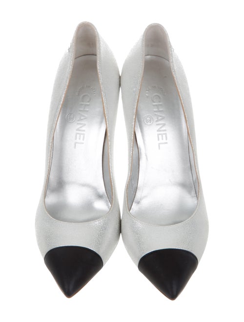 Chanel Metallic Cap-Toe Pumps