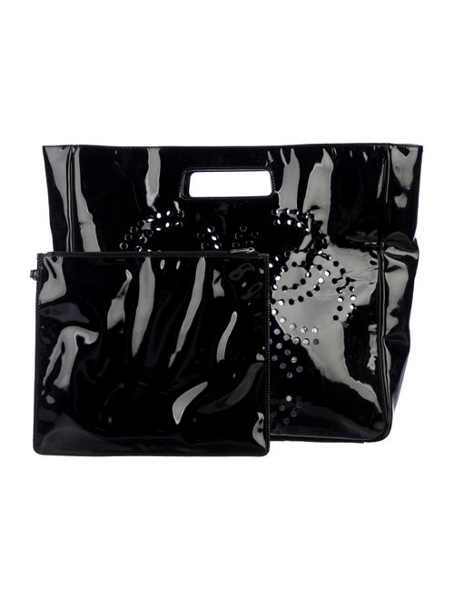 Chanel Perforated CC Patent Tote