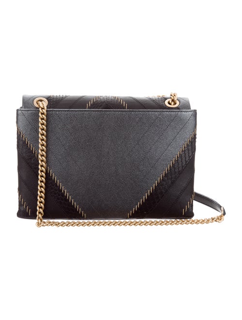 Chanel 2017 Patchwork Python Chevron Flap Bag