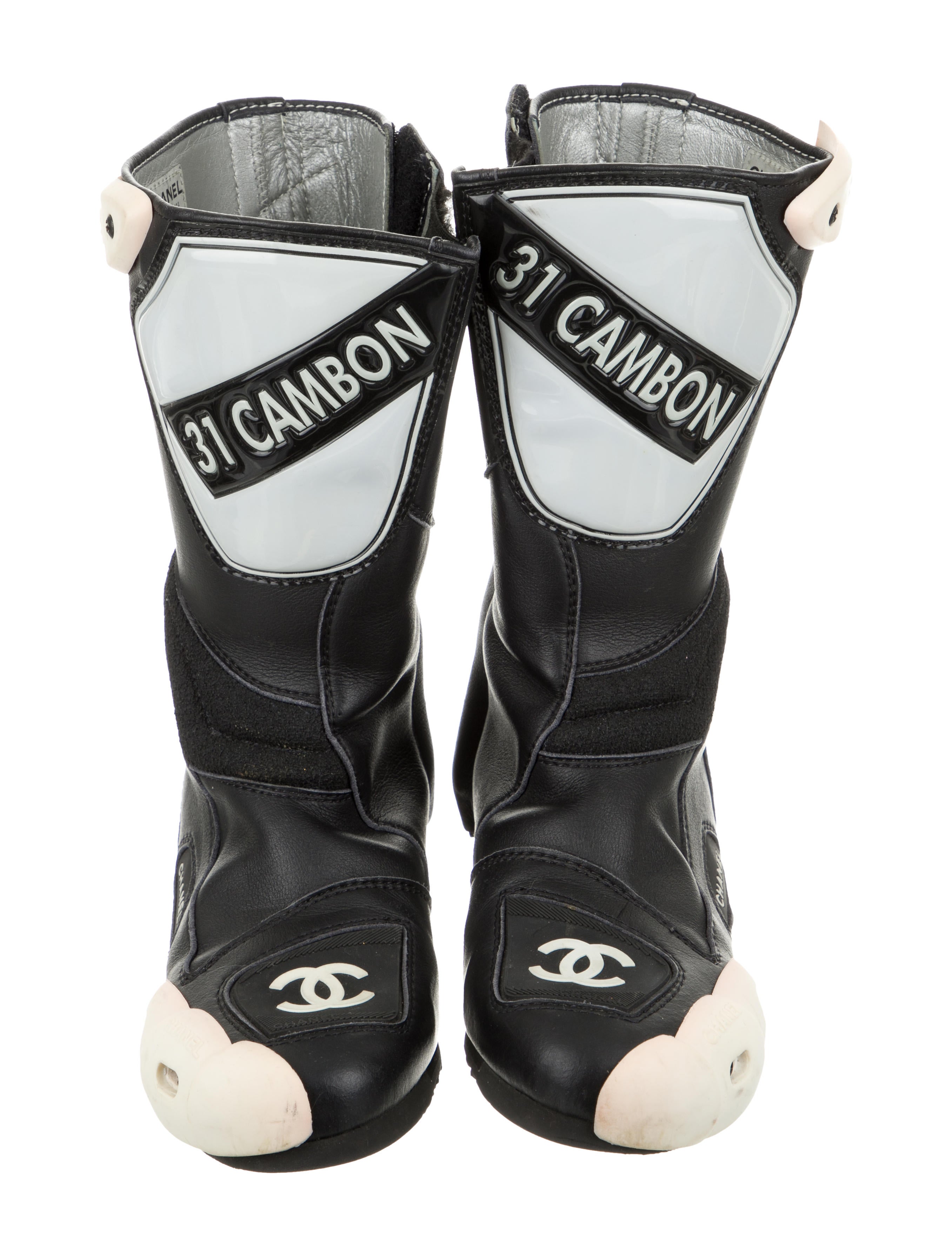 Chanel Vintage Motocross CC Boots - Black Boots, Shoes - CHA357136