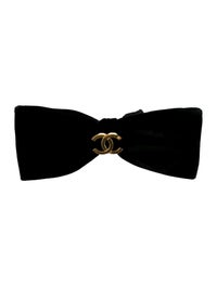 Chanel Velvet Cc Bow Hair Tie W Tags Accessories Cha369723