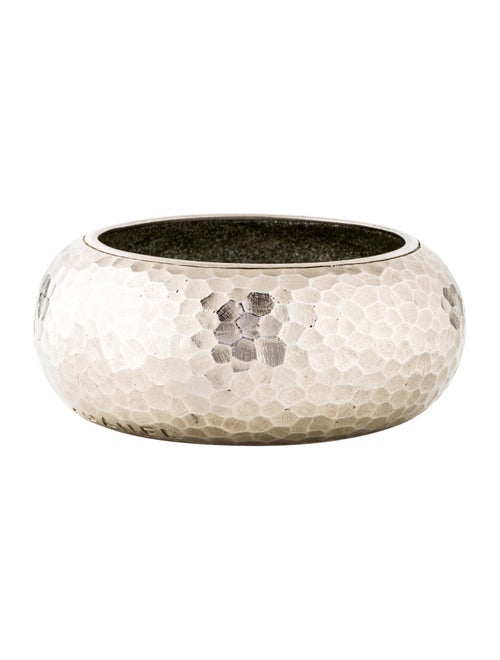 Chanel Hammered Bangle Silver