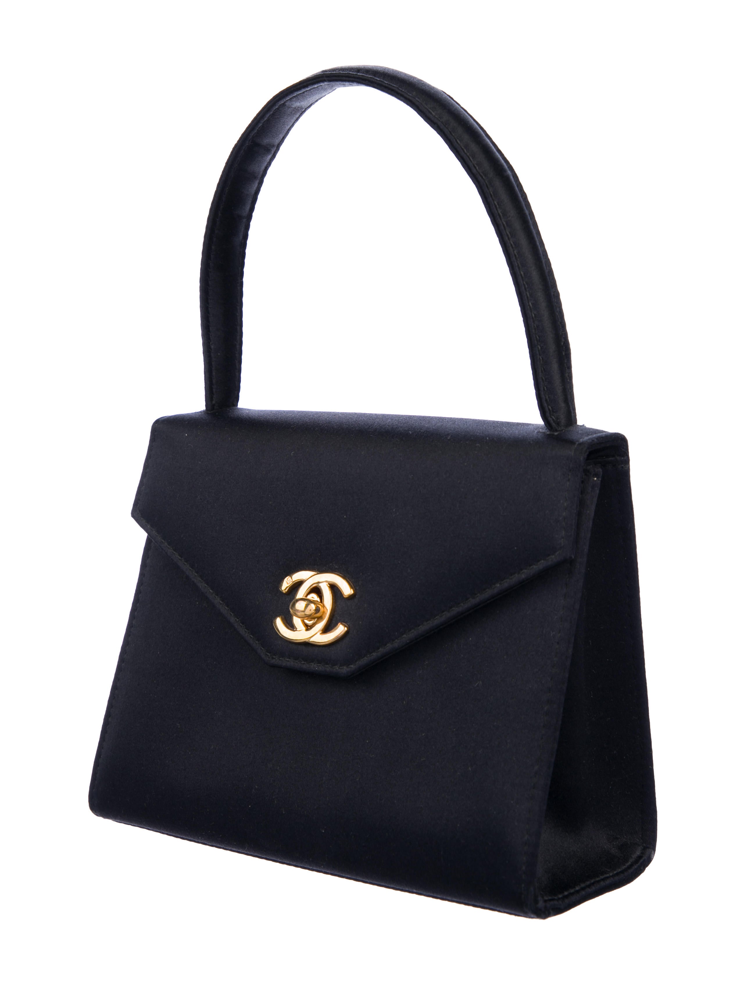 Chanel Vintage Satin CC Handle Bag Handbags CHA384359 The RealReal