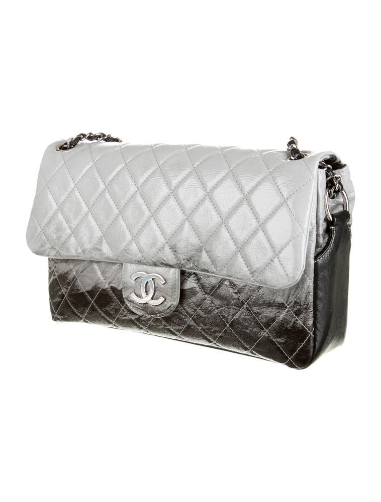 Chanel Melrose Degrade Flap Bag - Grey Shoulder Bags, Handbags