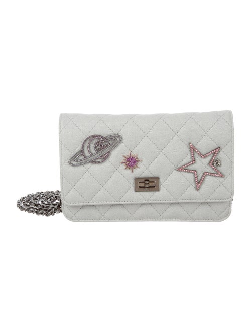 Chanel 2017 Space Wallet On Chain w/ Tags Metallic