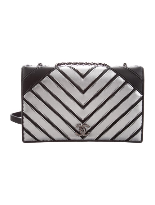 Chanel Chevron Couture Flap Bag Metallic