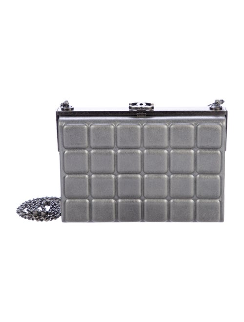 Chanel 2017 Quilted Evening Clutch Metallic