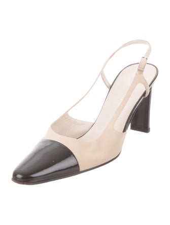 Chanel Canvas Slingback Pumps