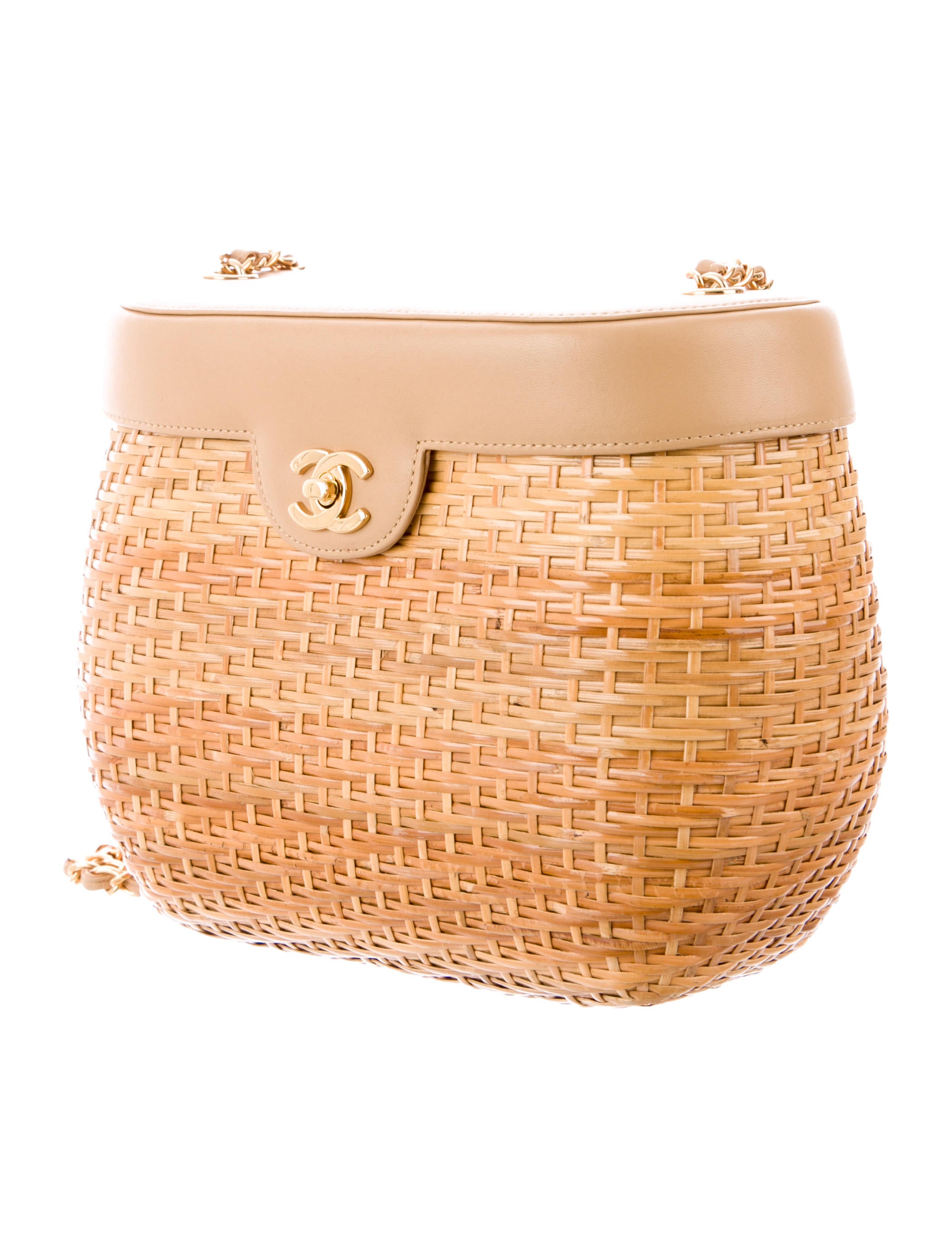 chanel wicker basket bag
