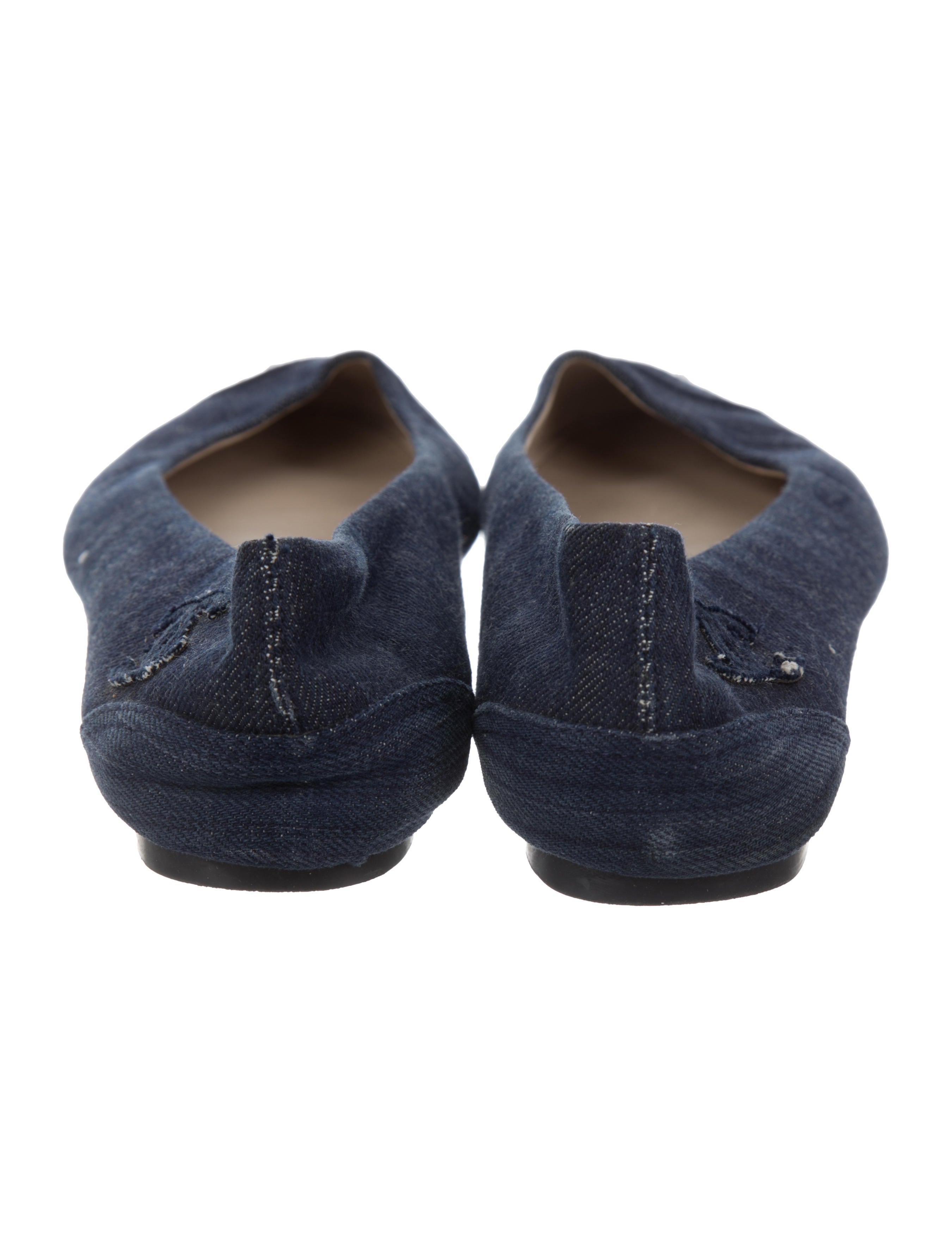 Chanel Denim Ballet Flats Shoes CHA416502 The RealReal