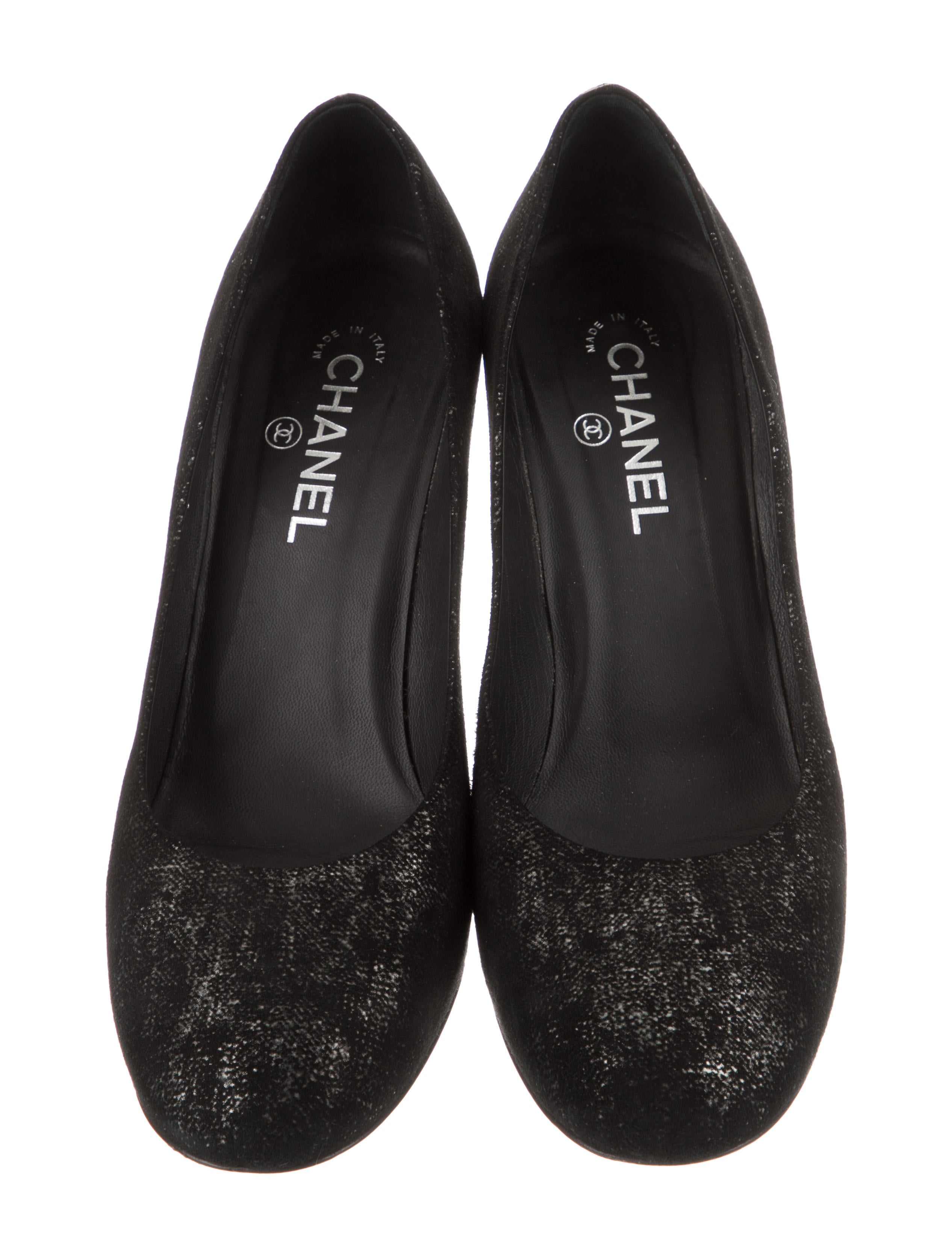 Chanel Suede Pearl Pumps Shoes CHA421523 The RealReal