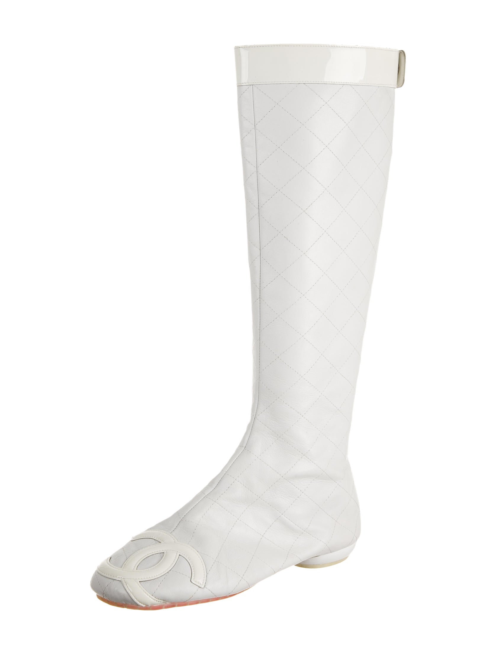 Chanel Ligne Cambon Boots - White Boots, Shoes - CHA42238 | The