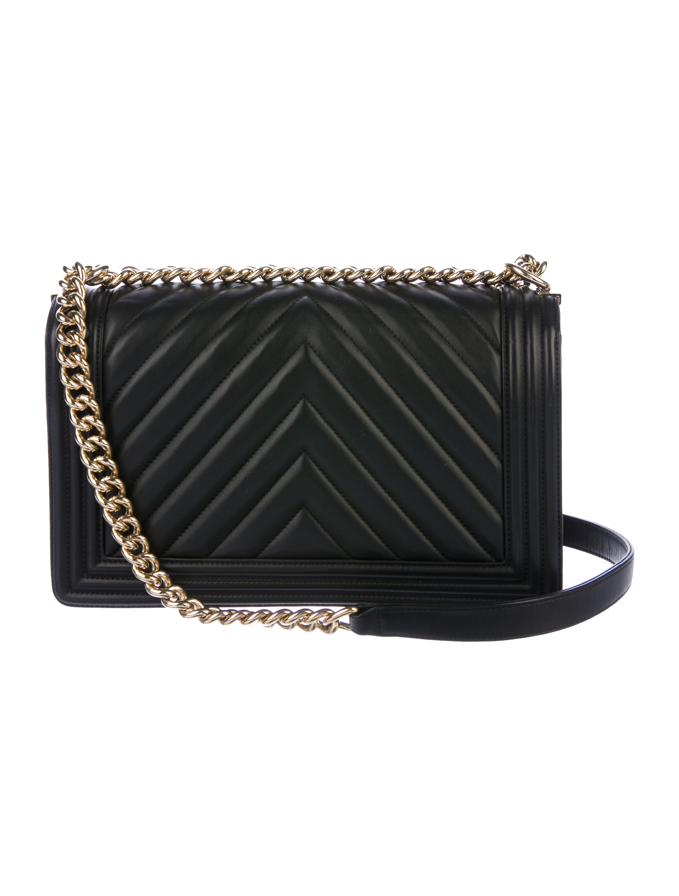 Chanel 2017 Medium Chevron Boy Bag Handbags CHA422603 The RealReal