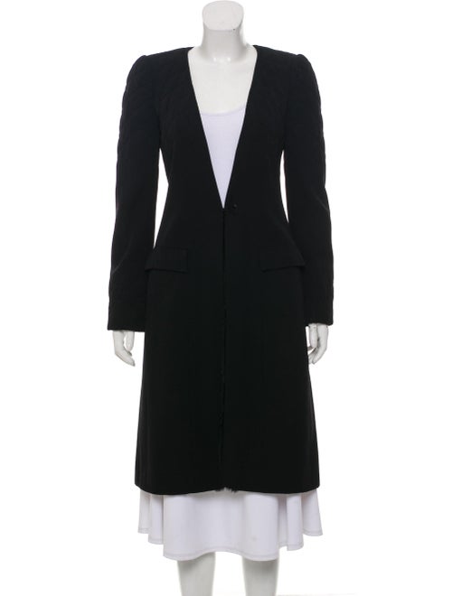 Chanel Long Quilted Coat Black