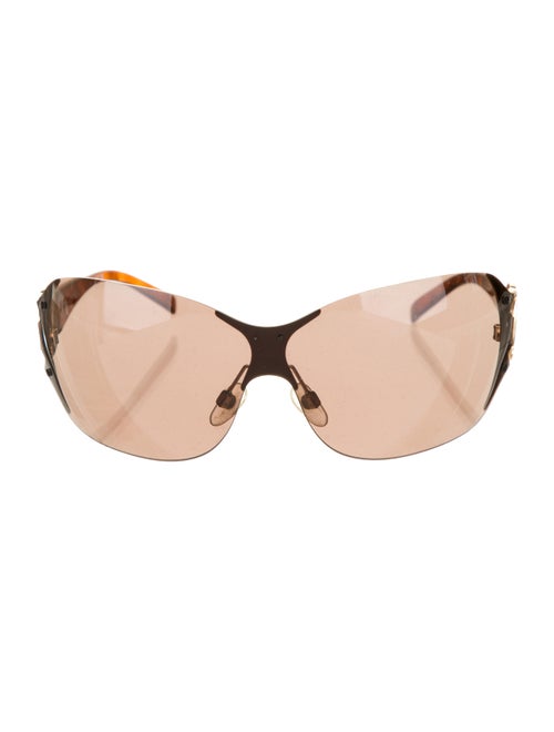 Chanel CC Shield Sunglasses Brown