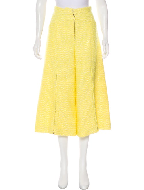 Chanel 2019 Boucle' Flared Pants w/ Tags Yellow