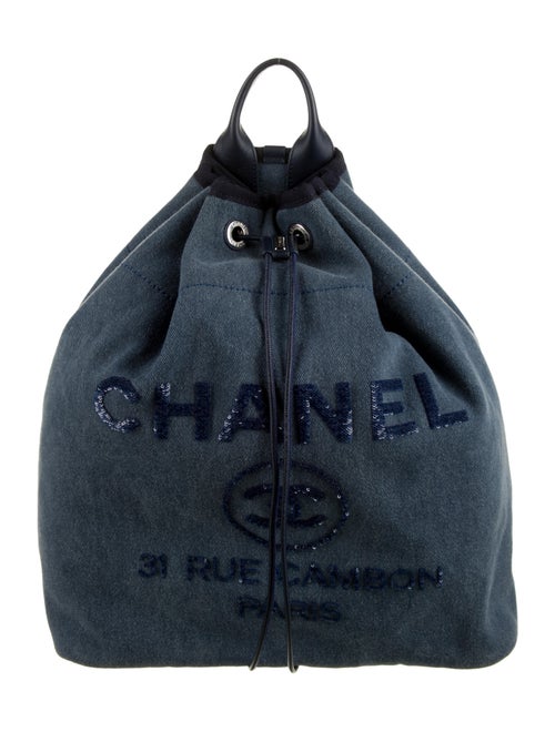 Chanel Deauville Backpack Blue