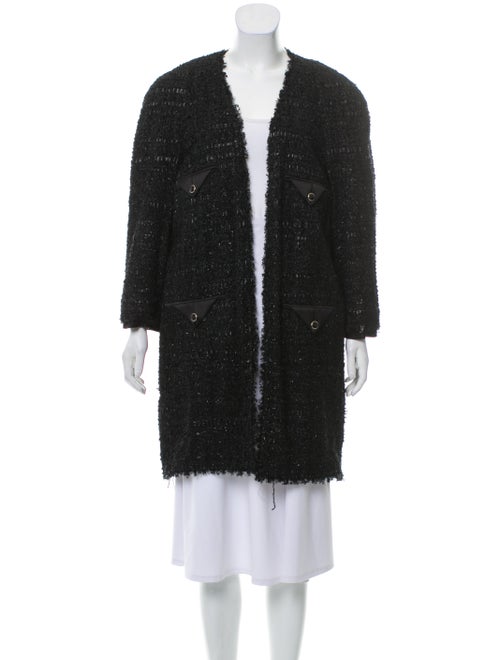 Chanel Metallic Tweed Jacket Black