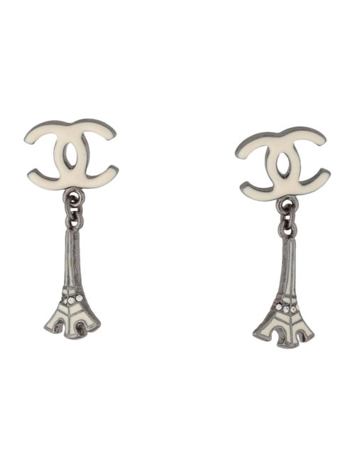 Chanel Eiffel Tower Drop Earrings