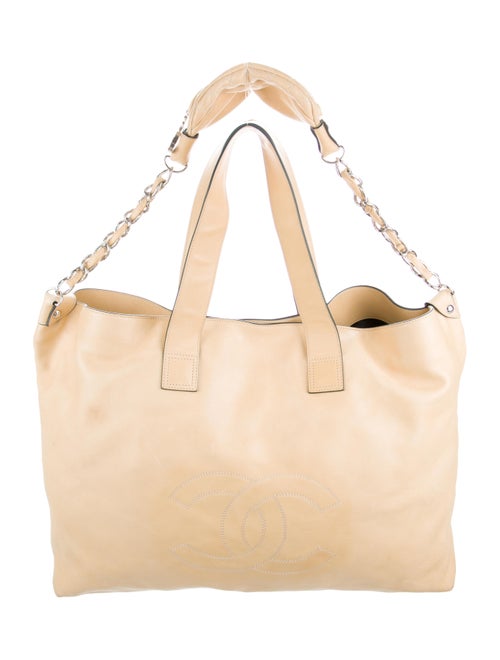 Chanel XL Soft Edgy Tote yellow