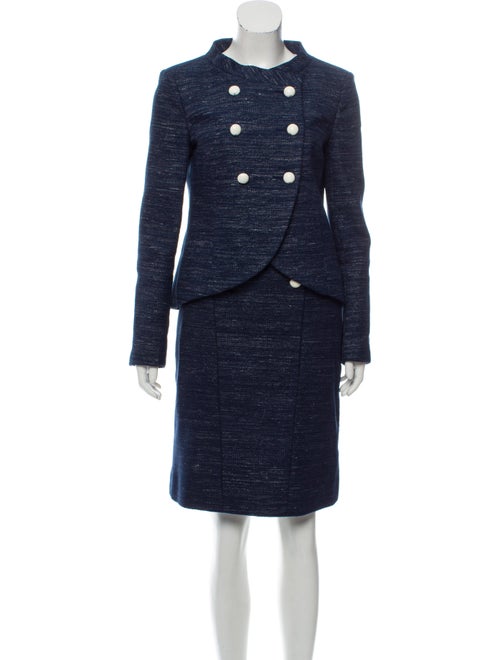 Chanel Metallic Tweed Skirt Suit metallic