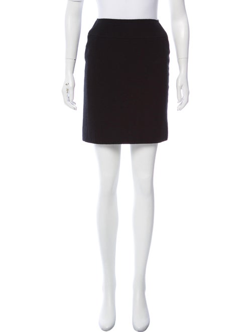 Chanel Wool Pencil Skirt Black