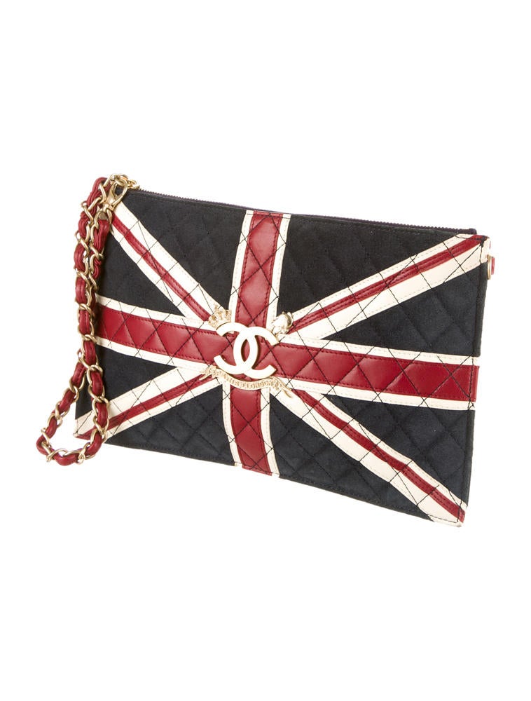 Chanel Union Jack Clutch Blue Clutches, Handbags CHA44782 The RealReal
