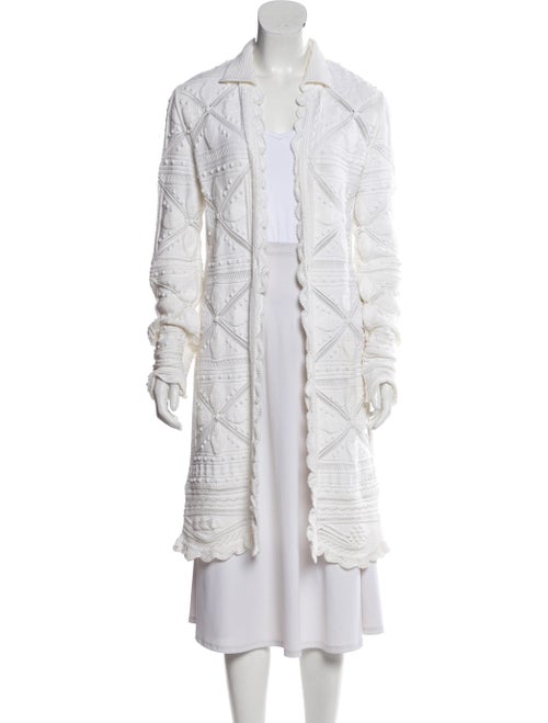 Chanel Knit Long Cardigan White