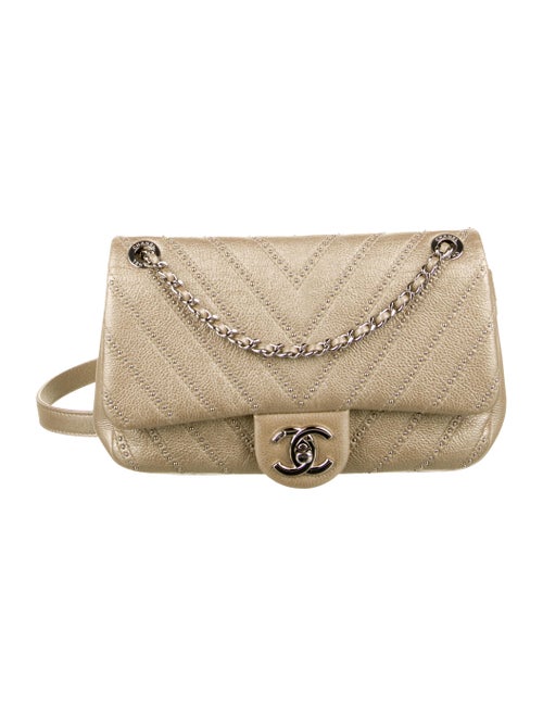 Chanel Small Chevron Stud Wars Flap Bag Metallic
