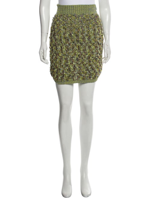Chanel Bouclé Mini Skirt w/ Tags Lime