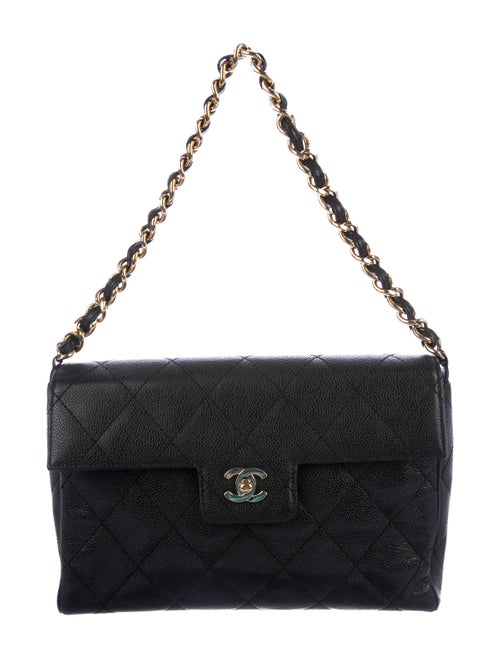 Chanel Vintage CC Caviar Flap Bag Black