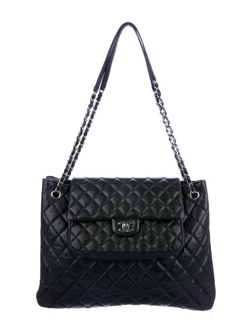 Chanel Chanel Paris-Edinburgh Quilted Flap Tote Bl