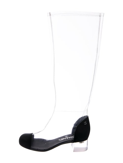 Chanel 2018 CC PVC Boots Clear