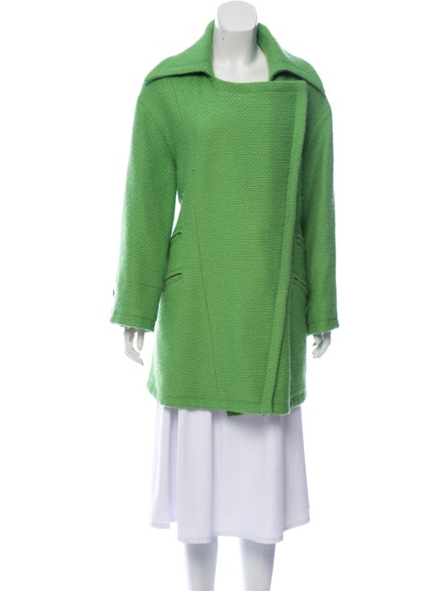 Chanel Oversize Wool Coat Lime