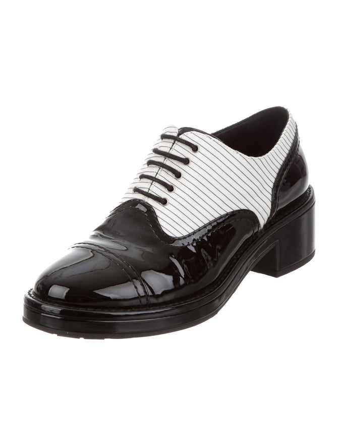Chanel Patent Leather Oxfords Shoes CHA462558 The RealReal