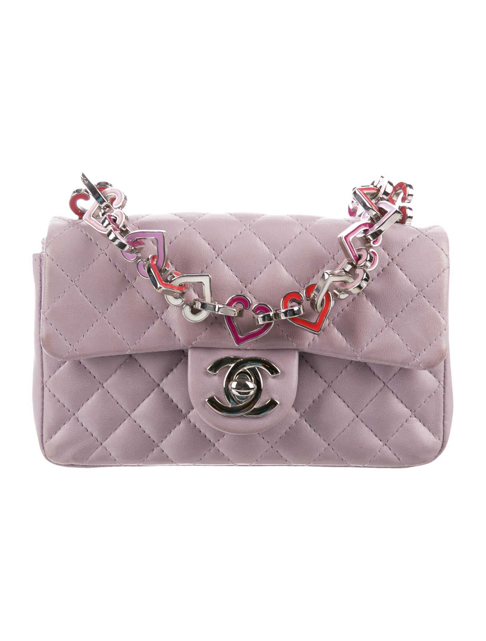 ちゃんみな B級 MINI BALENTINE BAG Chanel Limited Edition Navy Blue Quilted Lambskin Leather