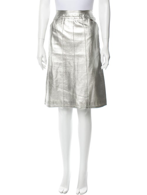 Chanel 1999 Knee-Length Skirt Metallic