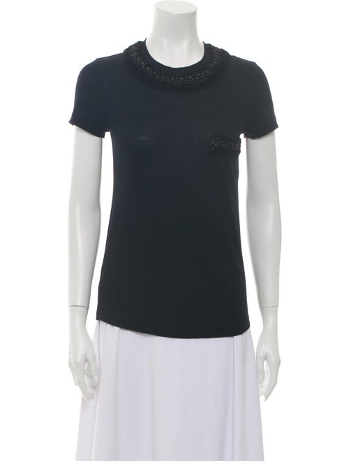 Chanel Wool Crew Neck T-Shirt Wool