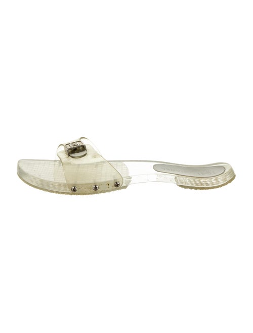 Chanel CC PVC Slide Sandals Clear