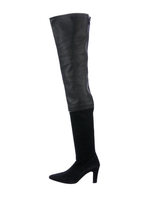 Chanel 2013 Over-The-Knee Pointed-Toe Boots Black