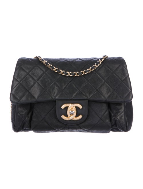 Chanel Coco Pleats Flap Bag Black