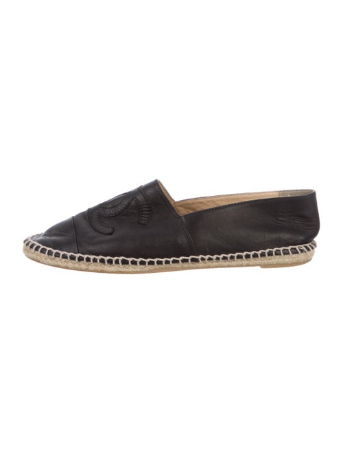 Chanel Espadrilles Leather Espadrilles Black