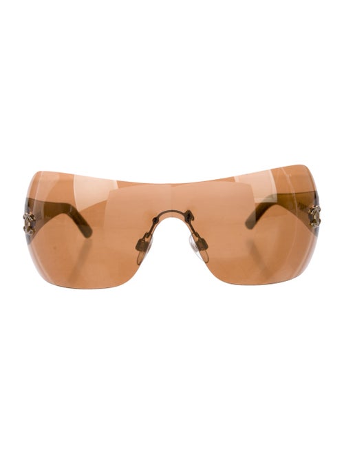 Chanel Chanel Quilted Shield Sunglasses Metallic