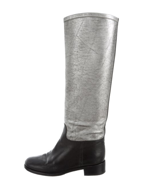 Chanel Leather Knee-High Boots Black