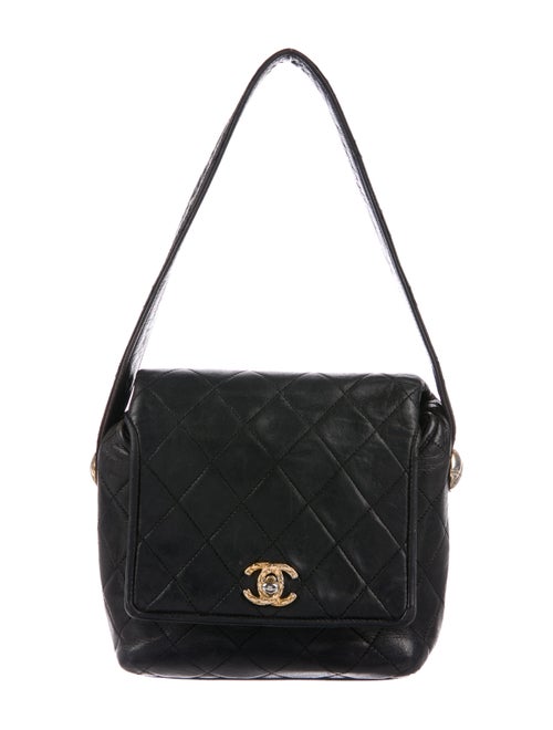 Chanel Vintage Quilted Mini Flap Bag Black