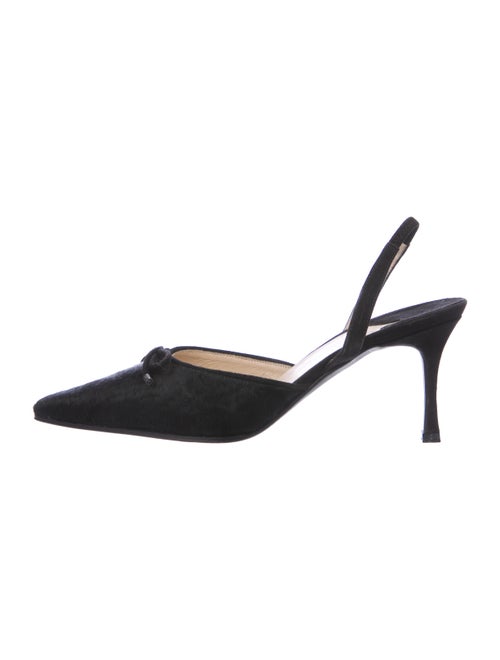 Chanel Chanel Pony Hair Slingbacks Black