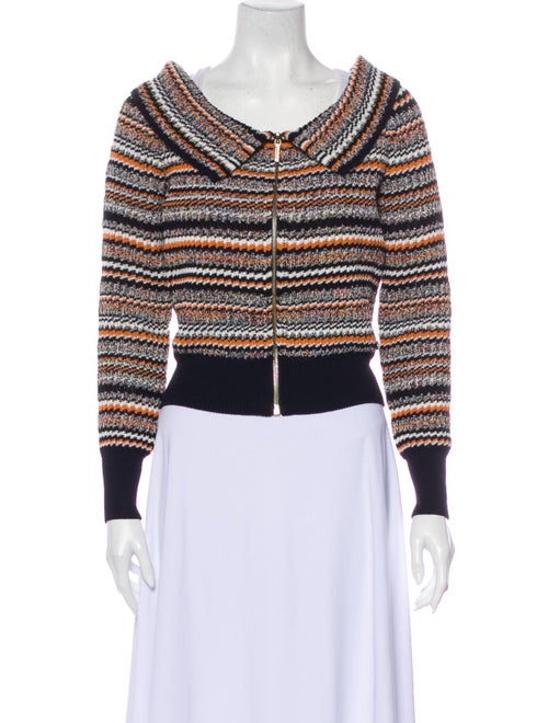 Chanel 2017 Striped Sweater Blue