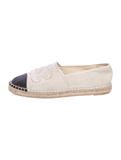 Chanel CC Canvas Espadrilles Tan